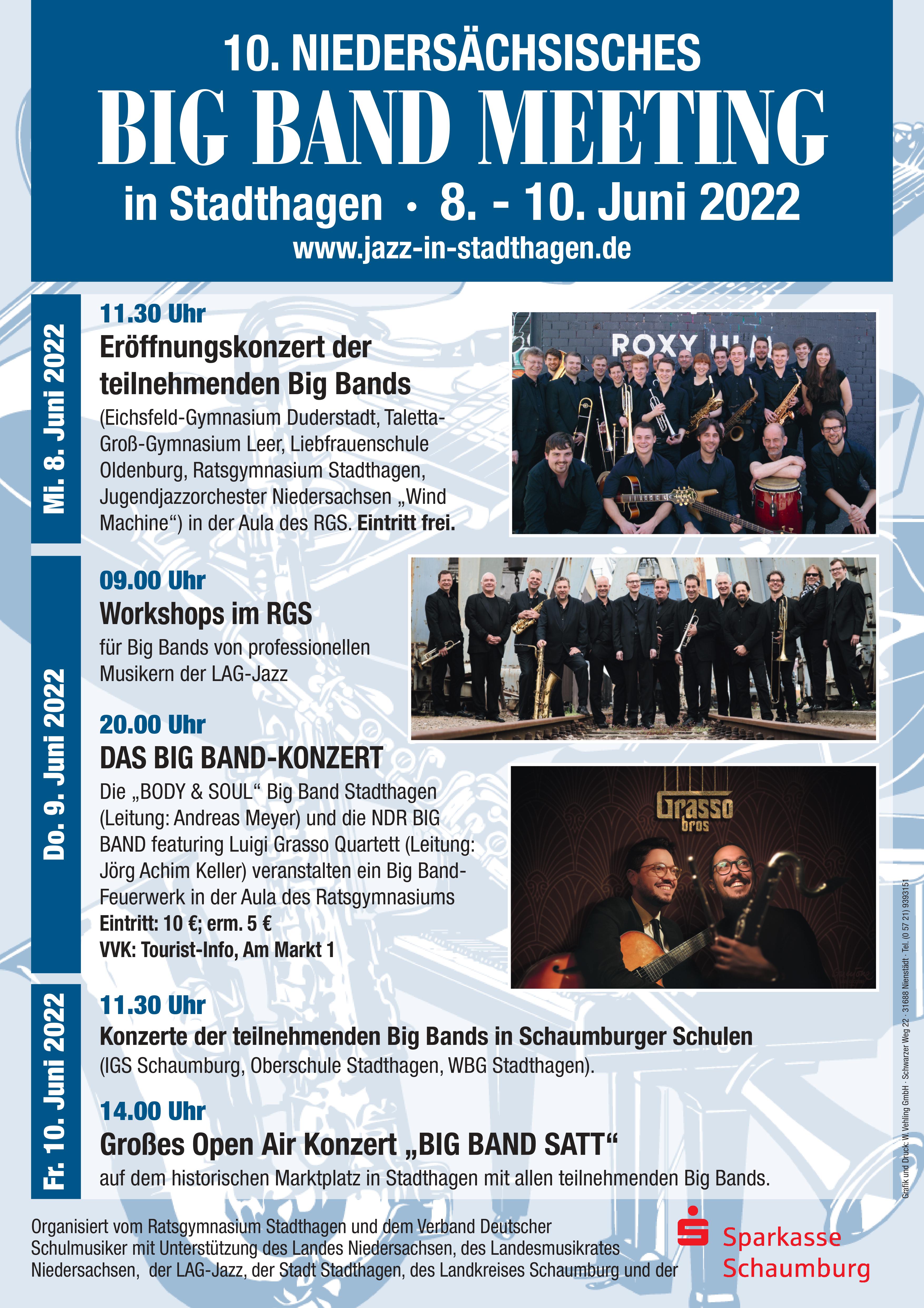 Das Plakat des zehnten Big Band Meetings